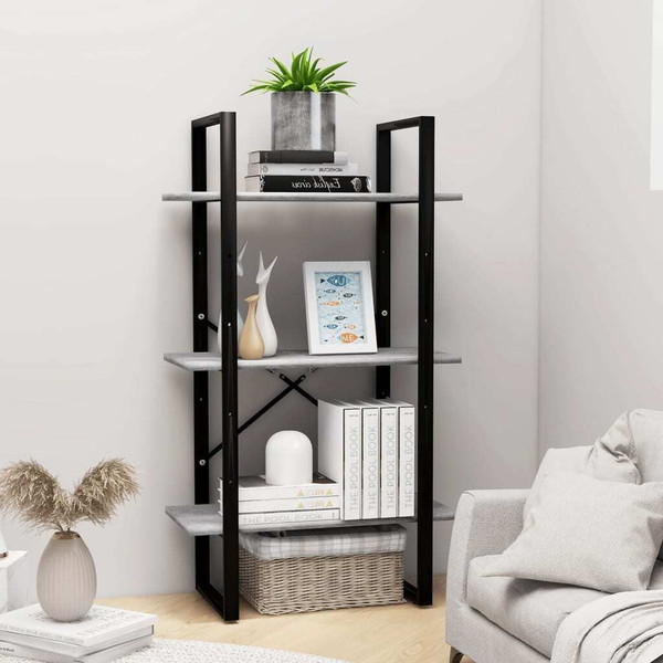 Storage Shelf Concrete Gray 23.6"x11.8"x41.3" Engineered Wood A949-806511