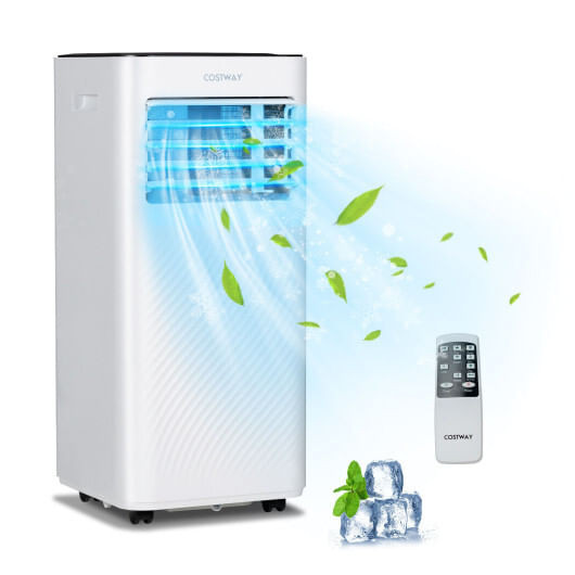 8000 BTU Portable Air Conditioner with Remote Control and Sleep Mode-Black B593-FP10259US