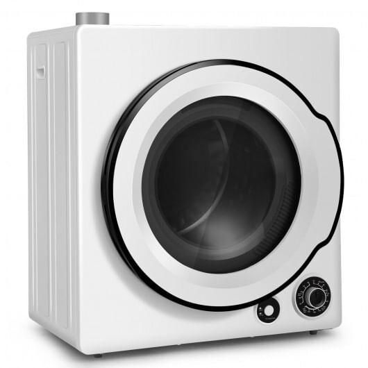 Compact Electric Tumble Laundry Dryer with Stainless Steel Tub-White B593-FP10092US