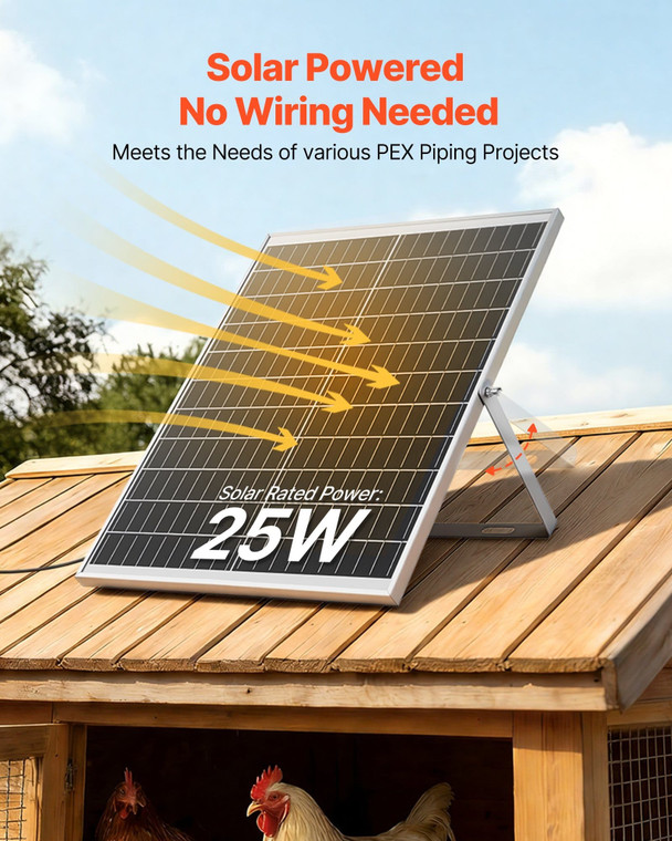  Solar Powered Fan, 25W Solar Panel with 4 Fans, Adjustable Solar Panel Angle, 2668 RPM High-Speed, E415-KQWSXHFJDTYN5TENT001Y3