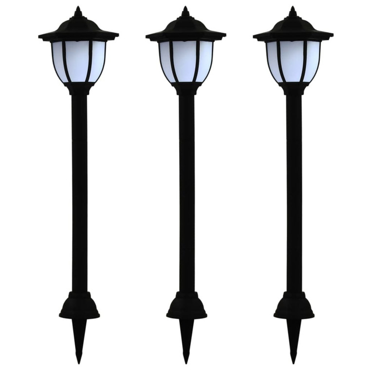  Outdoor Solar Lamps 3 pcs LED Black A949-44471