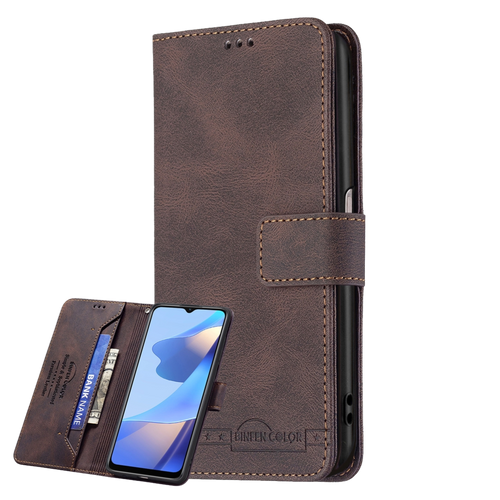 OPPO A16 Wallet Case [Brown]