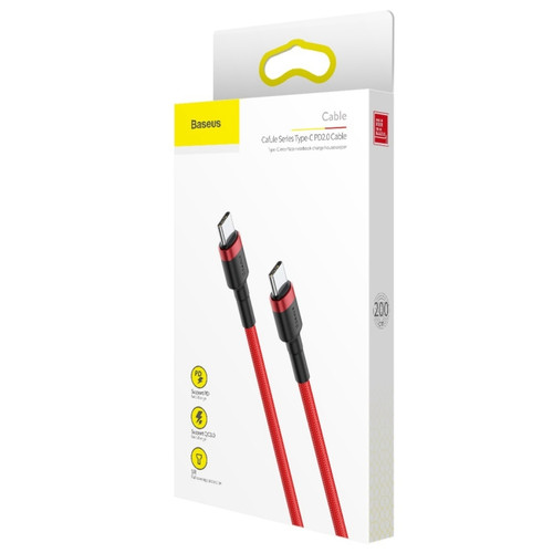 Baseus USB C to USB C Red Charging Cable (2m)