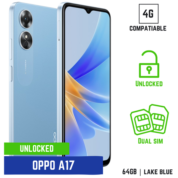 OPPO A17 64GB Handset (Lake Blue)