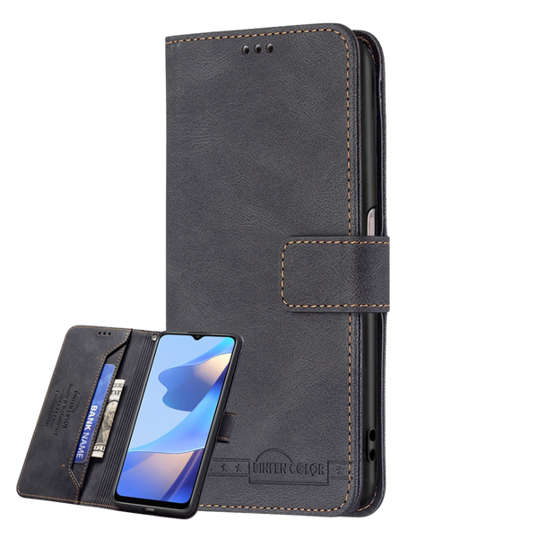 OPPO A16 Wallet Case [Black]