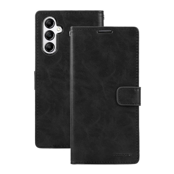 Bluemoon Diary Wallet Case for Samsung A36 (Black)