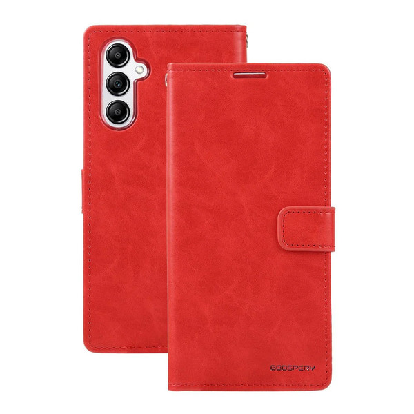 Bluemoon Diary Wallet Case for Samsung A36 (Red)