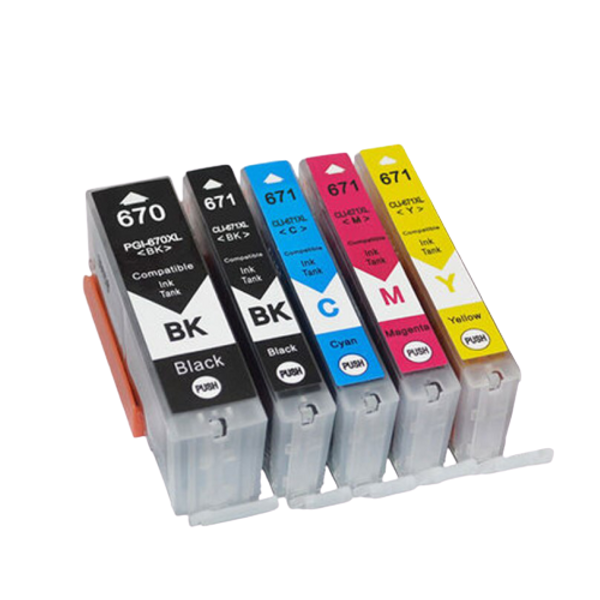 Canon 670/671XL compatible ink cartridge (value pack)