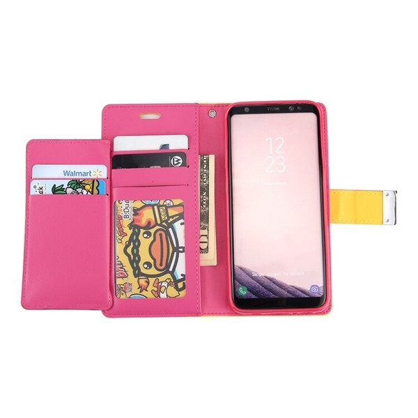 Rich Diary Wallet Case for Samsung Galaxy S9 (Yellow & Pink)