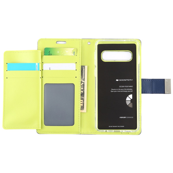 Rich Diary Wallet Case for Samsung Galaxy S10 (Navy & Green)
