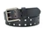 Men's Double Prong Leather Belt - Black