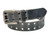 Men's Double Prong Leather Belt - Crazy Horse Gray