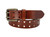 Men's Double Prong Leather Belt - Chestnut