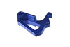 Strike Industries SI-AR-LATCH-BLU Charging Handle Extended Latch in Blue, close-up of a blue anodized metal extension latch for firearm charging handles.