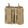 NcStar NcSTAR CVAR2MP2927T 223/556 Double Mag Pouch, tactical beige double magazine pouch designed for 223/556 magazines with secure elastic closures and MOLLE compatible straps for easy attachment.