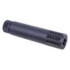 Guntec USA 1326-MB-P-9 AR 9MM Cal Slip Over Barrel Shroud With Multi Port Muzzle Brake (Anodized Black)