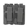 NcStar NcSTAR CVAR2MP2927U 223/556 Double Mag Pouch, tactical gray double magazine pouch with adjustable straps for firearm magazines.