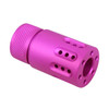 Guntec USA 1326-MB-P-MINI-PINK Guntec USA 1326-MB-P-MINI-PINK 223/5.56 Rifle Mini Slip Over Barrel Shroud With Multi Port Muzzle Brake (Anodized Pink) 1326-MB-P-MINI-PINK