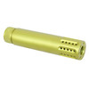 Guntec USA 1326-MB-P-NY AR-15 Cal Slip Over Barrel Shroud With Multi Port Muzzle Brake (Anodized Neon Yellow)