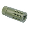 Guntec USA 1326-MB-P-S-9-GREEN Guntec USA 1326-MB-P-S-9-GREEN 223/5.56 Rifle Micro Slip Over Barrel Shroud With Multi Port Muzzle Brake (9mm) (Anodized Green) 1326-MB-P-S-9-GREEN