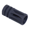 Guntec USA A2CAGE-9-1/2x28 AR 9mm Cal A2 Birdcage Flash Hider, black metal firearm accessory with vented design for muzzle recoil control.