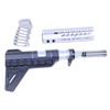 Guntec USA AR-PISTOL-SET-MLK-PB-CLEAR AR-15 Pistol Furniture Set W/Micro Breach Pistol Brace (Anodized Clear)