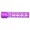  Guntec USA GT-10ALC-PURPLE 10" AIR-LOK Series M-LOK Compression Free Floating Handguard With Monolithic Top Rail (Anodized Purple) 