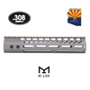  Guntec USA GT-10MLK-308-FDE 10" Ultra Lightweight Thin M-LOK System Free Floating Handguard With Monolithic Top Rail (.308 Cal) (Flat Dark Earth) 