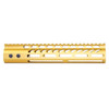 Guntec USA GT-10MLK-GOLD Guntec USA GT-10MLK-GOLD 10" Ultra Lightweight Thin M-LOK System Free Floating Handguard With Monolithic Top Rail (Anodized Gold) GT-10MLK-GOLD