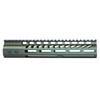  Guntec USA GT-10MLK-GREEN 10" Ultra Lightweight Thin M-LOK System Free Floating Handguard With Monolithic Top Rail (Anodized Green) 