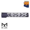 Guntec USA GT-12ALC-G2 Guntec USA GT-12ALC-G2 12" AIR-LOK Series M-LOK Compression Free Floating Handguard With Monolithic Top Rail (Gen 2) (Anodized Black) GT-12ALC-G2