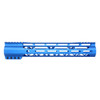  Guntec USA GT-12ALC-G2-BLUE 12" AIR-LOK Series M-LOK Compression Free Floating Handguard With Monolithic Top Rail (Gen 2) (Anodized Blue) 