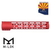 Guntec USA GT-12ALC-RED Guntec USA GT-12ALC-RED 12" AIR-LOK Series M-LOK Compression Free Floating Handguard With Monolithic Top Rail (Anodized Red) GT-12ALC-RED