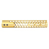 Guntec USA GT-12HC-AL-MLK-GOLD Guntec USA GT-12HC-AL-MLK-GOLD 12" Air Lite Series 'Honeycomb' M-LOK Free Floating Handguard With Monolithic Top Rail (Anodized Gold) GT-12HC-AL-MLK-GOLD