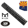 Guntec USA GT-12MLK-308 Guntec USA GT-12MLK-308 12" Ultra Lightweight Thin M-LOK System Free Floating Handguard With Monolithic Top Rail (.308 Cal) GT-12MLK-308