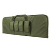 NcStar NcSTAR CVCP2960G 36" Padded Lockable Subgun Rifle Gun Case with Mag Pouchs, military green padded rifle case with multiple exterior pouches for magazines.