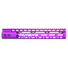 Guntec USA GT-12MLK-AL-PURPLE 12" Air Lite M-LOK Free Floating Handguard With Monolithic Top Rail (Anodized Purple)