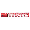 Guntec USA GT-12MLK-AL-RED 12" Air Lite M-LOK Free Floating Handguard With Monolithic Top Rail (Anodized Red)