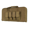 NcStar NcSTAR CVCP2960T 28 Inch Padded Lockable Subgun Rifle Gun Case with Mag Pouches, olive green padded carrying case with multiple pouches and a secure lockable zipper for firearms storage.