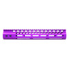 Guntec USA GT-12MLK-PURPLE 12" Ultra Lightweight Thin M-LOK System Free Floating Handguard With Monolithic Top Rail (Anodized Purple)