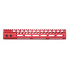 Guntec USA GT-12MLK-RED 12" Ultra Lightweight Thin M-LOK System Free Floating Handguard With Monolithic Top Rail (Anodized Red)