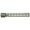 Guntec USA GT-15ALC-G2-GREEN 15" AIR-LOK Series M-LOK Compression Free Floating Handguard With Monolithic Top Rail (Gen 2) (Anodized Green)