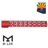 Guntec USA GT-15ALC-RED Guntec USA GT-15ALC-RED 15" Air-LOK Series M-LOK Compression Free Floating Handguard With Monolithic Top Rail (Anodized Red) GT-15ALC-RED