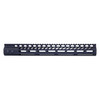  Guntec USA GT-15MLK 15" Ultra Lightweight Thin M-LOK System Free Floating Handguard With Monolithic Top Rail (Anodized Black) 