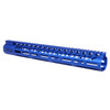 Guntec USA GT-15MLK-308-BLUE Guntec USA GT-15MLK-308-BLUE 15" Ultra Lightweight Thin M-LOK System Free Floating Handguard With Monolithic Top Rail (.308 Cal) (Anodized Blue) GT-15MLK-308-BLUE