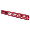 Guntec USA GT-15MLK-AL-308-RED Guntec USA GT-15MLK-AL-308-RED 15" Air Lite Series M-LOK System Free Floating Handguard With Monolithic Top Rail (.308 Cal) (Anodized Red) GT-15MLK-AL-308-RED