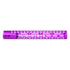 Guntec USA GT-15MLK-AL-PURPLE 15" Air Lite Series M-LOK Free Floating Handguard With Monolithic Top Rail (Anodized Purple)