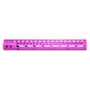  Guntec USA GT-15MLK-PINK 15" Ultra Lightweight Thin M-LOK System Free Floating Handguard With Monolithic Top Rail (Anodized Pink) 