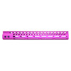 Guntec USA GT-15MLK-PINK 15" Ultra Lightweight Thin M-LOK System Free Floating Handguard With Monolithic Top Rail (Anodized Pink)