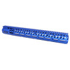  Guntec USA GT-16.5MLK-308-BLUE 16.5" Ultra Lightweight Thin M-LOK Free Floating Handguard With Monolithic Top Rail (.308 Cal) (Anodized Blue) 